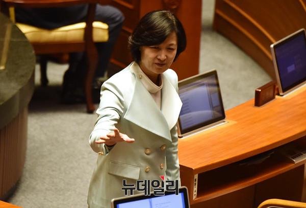 ▲ 더불어민주당 추미애 대표. ⓒ뉴데일리 이종현 기자