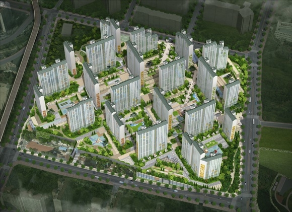 ▲ 경남김해 '삼계두곡 지역주택조합아파트' 조감도. ⓒ한라