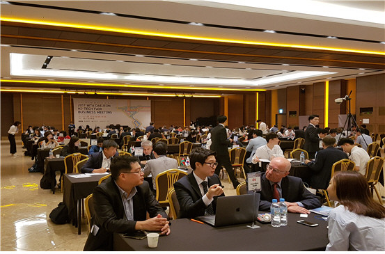 ▲ WTA, 하이테크페어 수출상담회 모습.ⓒ대전시