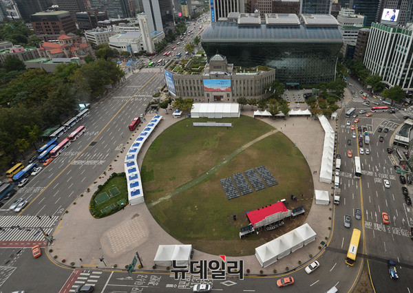 ▲ 서울시청 청사 전경.ⓒ뉴데일리 DB.