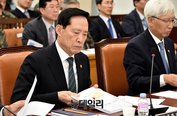 ▲ 송영무 국방부장관. ⓒ뉴데일리 이종현 기자