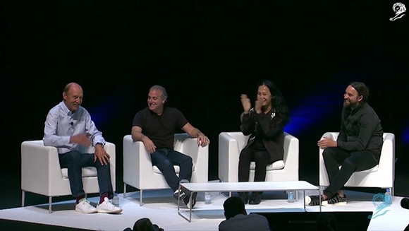 ▲ 왼쪽부터 세계적인 테니스선수 스탠 스미스, 아디다스 글로벌 크리에이티브 디렉터 폴 가우디오, 디자이너 알렉산다르 왕, 요하네스 레너도의 글로벌 크리에이티브 디렉터(GCD) 페르난도 버데리(Ferdinando Verderi). ⓒ칸 라이언즈 서울사무국