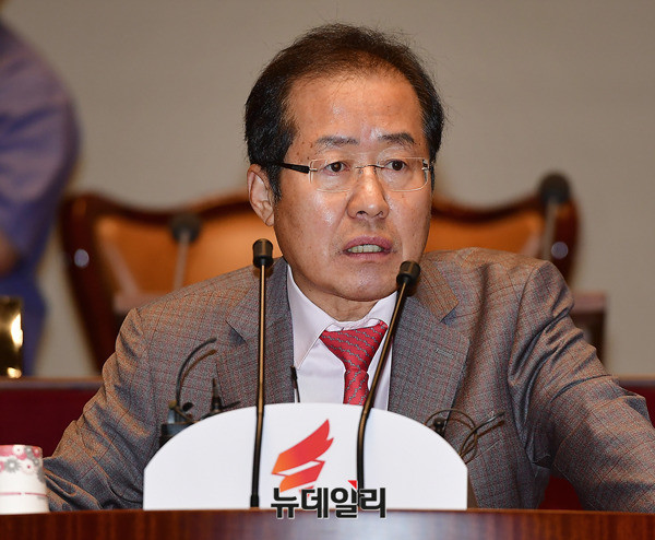 ▲ 자유한국당 홍준표 대표. ⓒ뉴데일리 정상윤 기자