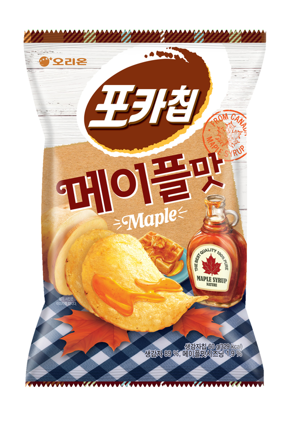 ▲ 오리온, '포카칩 메이플맛' 출시. ⓒ오리온