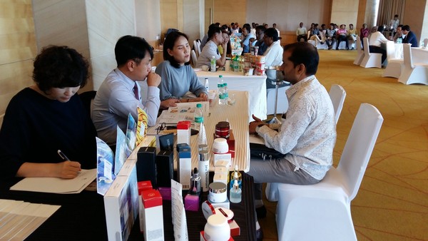 ▲ 인도 해외시장개척단 수출상담 모습.ⓒ대전시