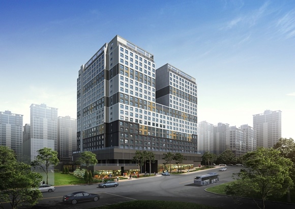 ▲ '가산 센트럴 푸르지오 시티' 투시도. ⓒ대우건설