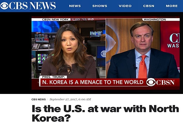 ▲ 美'CBS' 방송은 체제 유지를 우선시 하는 김정은이 이길 가능성이 없는 ‘미·북 전쟁’에 나서지 않을 것이라고 분석했다. 사진은 관련 美'CBS' 방송 보도 일부.ⓒ美'CBS' 방송 홈페이지 캡쳐