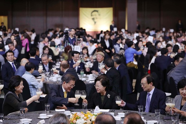 ▲ 문재인 대통령이 10·4 선언 10주기 기념식에 참석한 모습. ⓒ청와대 제공