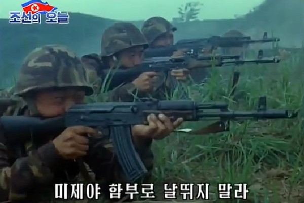 ▲ 사진은 北선전매체가 제작한 '미제가 덤벼들면 죽음을 주리'라는 제목의 선전영상 일부.ⓒ北선전매체 영상 화면캡쳐