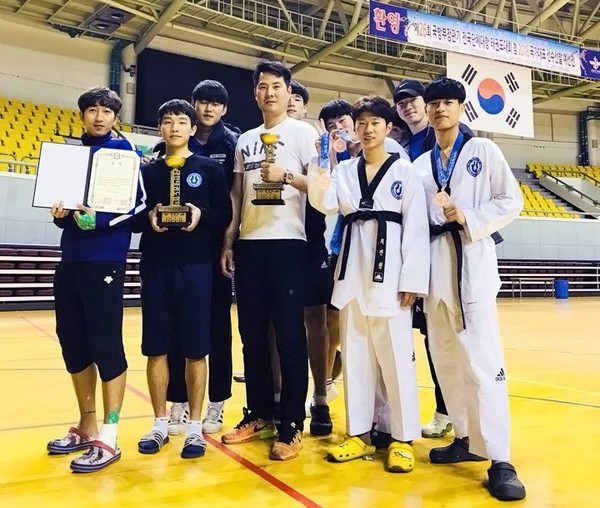 ▲ 청주대 태권도부.ⓒ청주대
