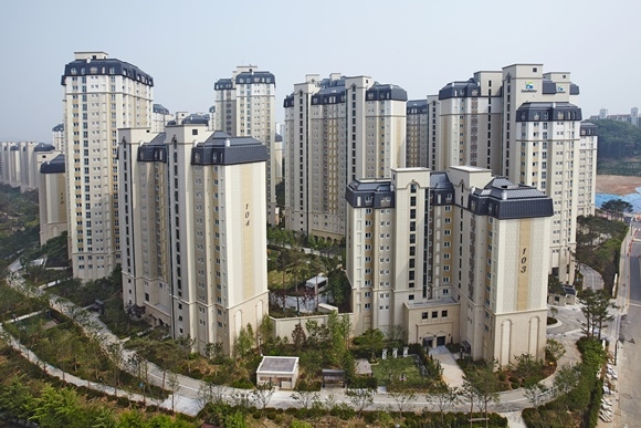 ▲ '김포풍무 꿈에그린 유로메트로' 전경. ⓒ한화건설