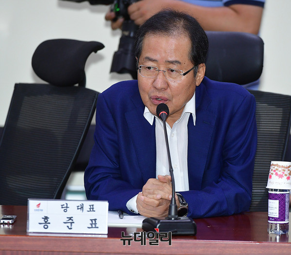 ▲ 자유한국당 홍준표 대표(자료사진). ⓒ뉴데일리 정상윤 기자