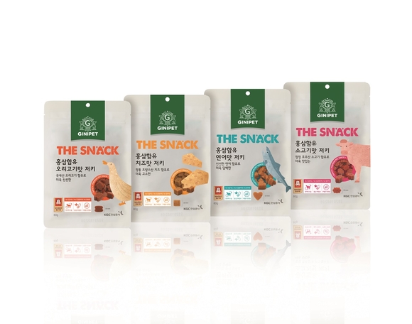 ▲ KGC인삼공사, '지니펫 더스낵' 저키 4종 출시. ⓒKGC인삼공사