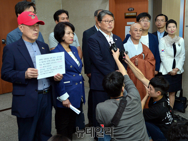 ▲ 조원진 대한애국당 공동대표. ⓒ뉴데일리=공준표 기자