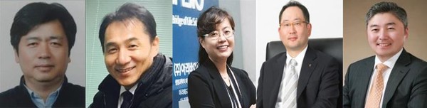 ▲ (왼쪽부터) 제니스월드 곽병헌, 서한에프앤씨 윤철구, 아리바이오 성수현, 유영제약 유우평, 인팩케이블 최응선 대표.ⓒ충북도