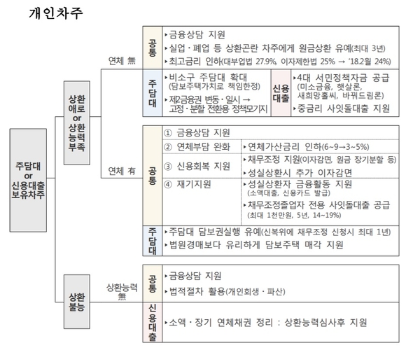 ▲ 개인차주 맞춤형 지원대책. ⓒ 금융위원회