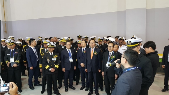 ▲ 행사 개최 당일 해양수산부 강준석 차관을 비롯한 주요 내빈 40여명이 선화주 상생협력관을 직접 방문했다.ⓒ한국선주협회