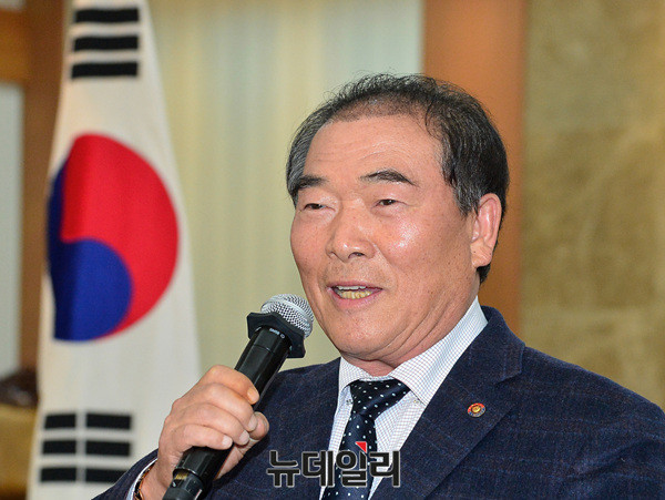 ▲ 인사말 하는 박호순 충호안보연합 이사장 ⓒ 뉴데일리 공준표