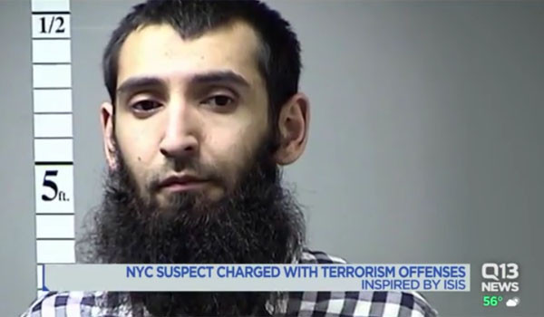 ▲ 뉴욕 트럭테러 범인 '사이포프'의 머그샷. ⓒ美폭스뉴스 관련보도 화면캡쳐.