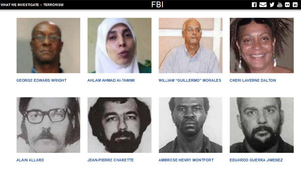 ▲ 美연방수사국(FBI)은 지난 1일 사이포프의 공범으로 '무캄마조르 카디로프'를 지목, 온라인 상으로 공개수배했다가 하루가 안 돼 해제했다. 2일 현재 美FBI의 테러리즘 관련 수배자 명단. ⓒ美FBI 테러리즘 관련 수배자 명단 캡쳐.