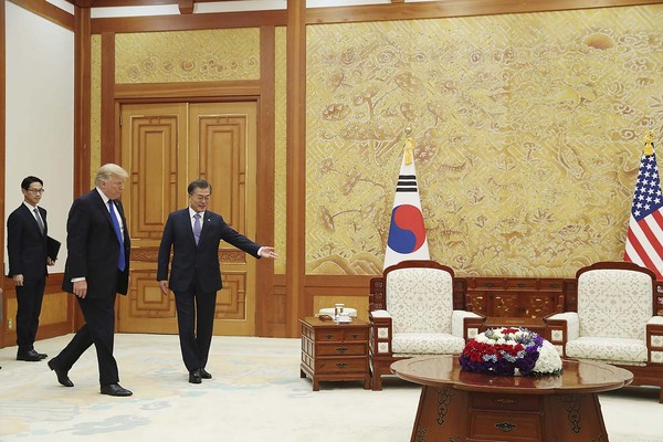 ▲ 문재인 대통령과 트럼프 미국 대통령. ⓒ청와대 제공