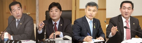 ▲ 사진 좌로 부터 김동섭·안필응·정기현·박희진 의원.ⓒ대전시의회