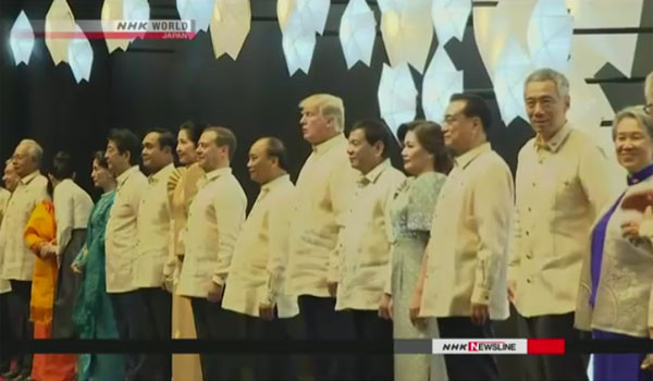 ▲ 日언론들은 "필리핀 마닐라에서 열리는 아세안 정상회의에서 북한 문제가 주요 의제로 다뤄질 것이며, 의장 성명에 북한을 비난하는 문구가 들어갈 것"이라고 보도하고 있다. ⓒ日NHK 관련보도 화면캡쳐.
