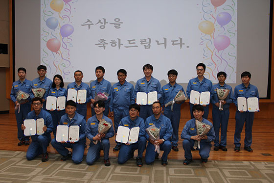 ▲ 13일 포스코본사 대회의장에서 열린 '빅데이터 과제 성과 경진대회' 장면.ⓒ포스코