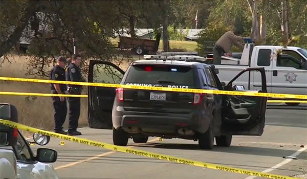 지난 14일 오전 8시 30분 전후(현지시간) 캘리포니아 북부 테마하 카운티에서 일어난 총기난사 사건 현장. ⓒ英로이터 통신 관련보도 화면캡쳐.