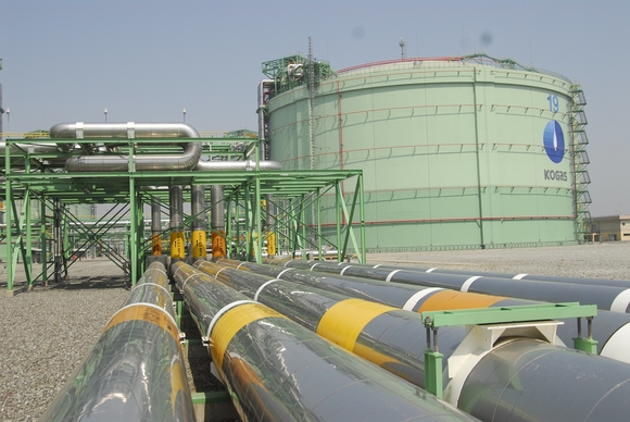 ▲ 평택생산기지 가스 저장 시설 전경. ⓒ가스공사