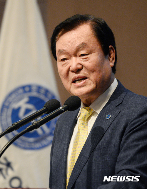 ▲ 한국자유총연맹 김경재 총재. ⓒ뉴시스.