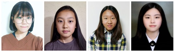 ▲ (왼쪽부터) 최윤서, 김서현, 차화선, 한재원 학생.ⓒ청주상의