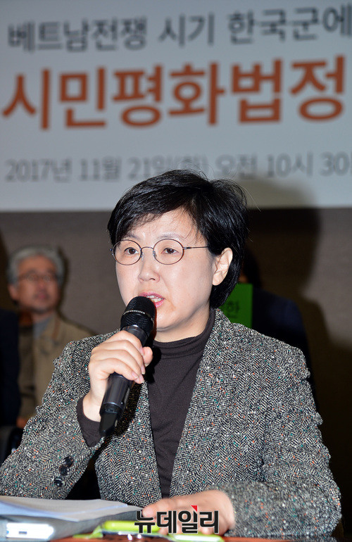 ▲ 정연순 시민평화법정 공동대표 ⓒ 뉴데일리 공준표