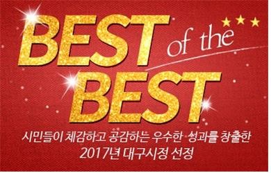 ▲ 2017 베스트 오브 베스트(Best of Best)시정 홍보물.ⓒ대구시