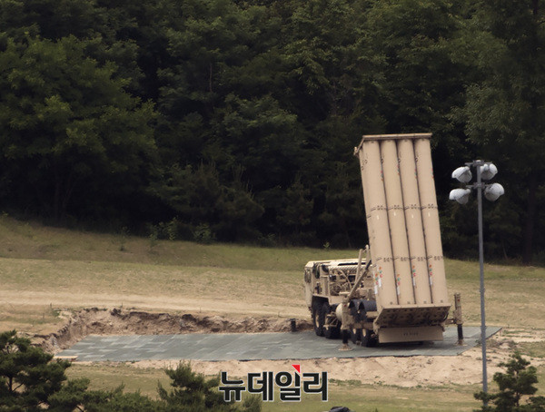 경북 성주에 배치된 주한미군의 '사드(THAAD)' 발사대. ⓒ뉴데일리 DB
