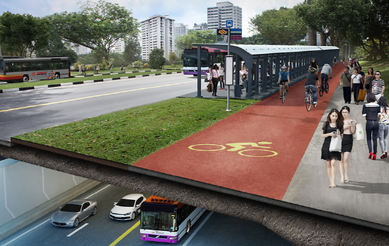 ▲ 복층형 지하고속도로 프로젝트 조감도. ⓒ 싱가포르 육상교통청