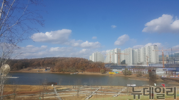 ▲ 동탄2신도시 호수공원 조성 현장. ⓒ성재용 기자