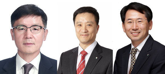 ▲ (왼쪽부터)정찬수 (주)GS 사장, 김형국 GS칼텍스 사장, 엄태진 GS스포츠 사장.ⓒGS