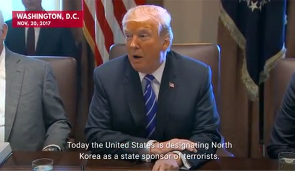 도널드 트럼프 美대통령은 북한의 탄도미사일 발사 소식을 듣자 "우리(미국)가 잘 처리할 것"이라고 밝혔다고 한다. ⓒ美뉴스위크 관련보도 화면캡쳐.