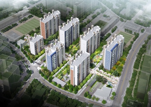 ▲ 등촌동 부영아파트 리모델링 단지 조감도. ⓒ포스코건설