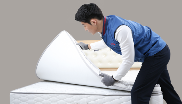 ▲ 매트리스 렌탈 사업을 둘러싼 업계의 경쟁이 활발하다. 현재 코웨이, 청호나이스, 쿠쿠가 각축을 벌이고 있으며 신규 업체의 진출도 눈에띈다. ⓒ 코웨이 홈페이지 캡쳐