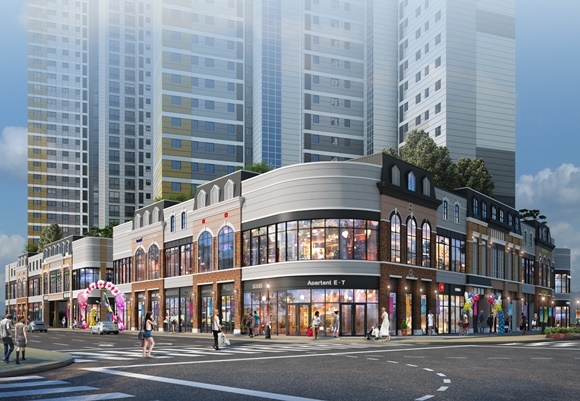 ▲ '진주혁신도시 중흥S-클래스 센트럴 애비뉴(C3블록)' 투시도. ⓒ중흥건설