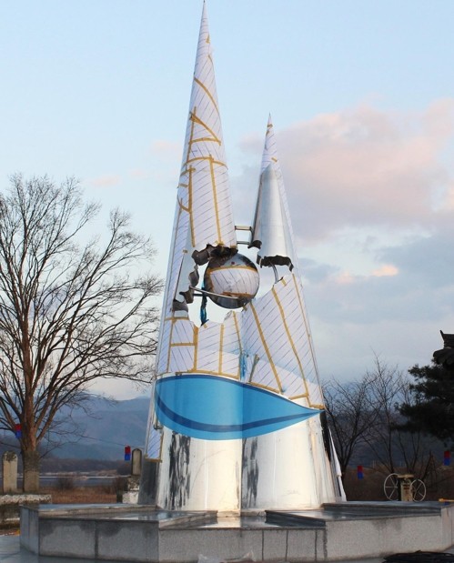 ▲ 옥천군 청산면 지명탄생 1077주년 기념 천년탑.ⓒ옥천군