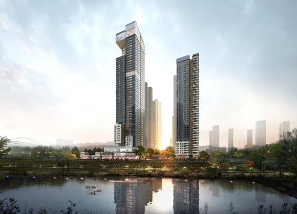 ▲ 세종 리더스포레 수변투시도.ⓒ한화건설