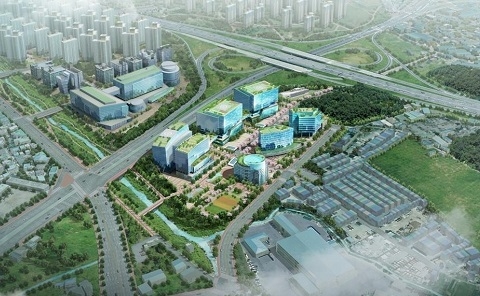 ▲ 강동구는 상일동 일대 그린벨트를 해제하고 엔지니어링 복합단지를 조성할 예정이다. 사진은 엔지니어링 복합단지 조감도. ⓒ강동구청