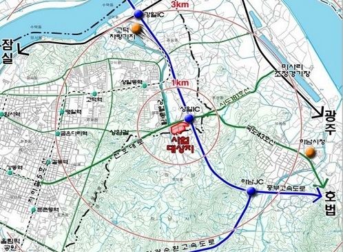 ▲ 강동구 상일동 엔지니어링 복합단지 위치도. ⓒ강동구청
