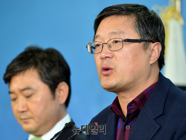 ▲ 왼쪽부터 현덕규 국민의당 제주시을위원장, 장성철 제주도당위원장, 오진택 서귀포시 지역위원장 ⓒ 뉴데일리 공준표