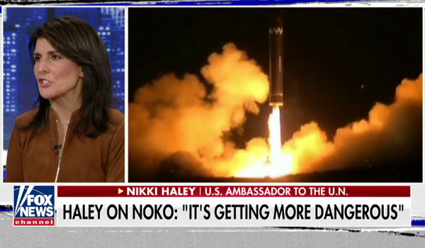 ▲ 니키 헤일리 유엔주재 美대사가 지난 7일(현지시간) 폭스 뉴스에 출연해 미국의 평창 동계올림픽 참가에 대해 설명하고 있다. ⓒ美폭스뉴스 관련보도 화면캡쳐.