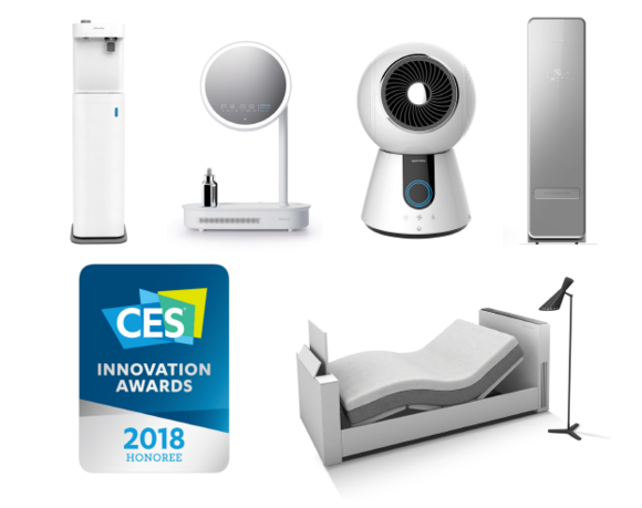 ▲ 코웨이 '2018 CES(Consumer Electronics Show)' 수상작 ⓒ 코웨이