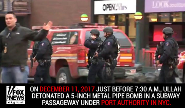 ▲ 11일 오전 7시 30분(현지시간) 美뉴욕 맨해튼에서 자살 폭탄 테러가 발생, 4명이 부상을 입었다고 한다. ⓒ美폭스뉴스 관련보도 화면캡쳐.